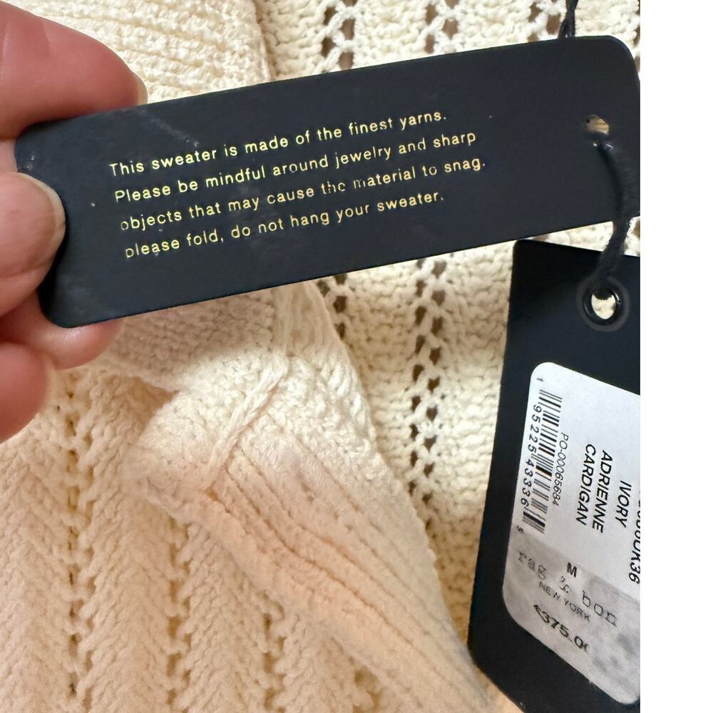 Rag & Bone Adrienne Cotton Cardigan Women's Size M - Picture 9 of 11